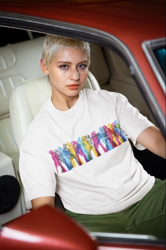 Britney Spears Rainbow Pop Art T-Shirt | CMYK Inspired Graphic Tee, Pop Music Fan Shirt