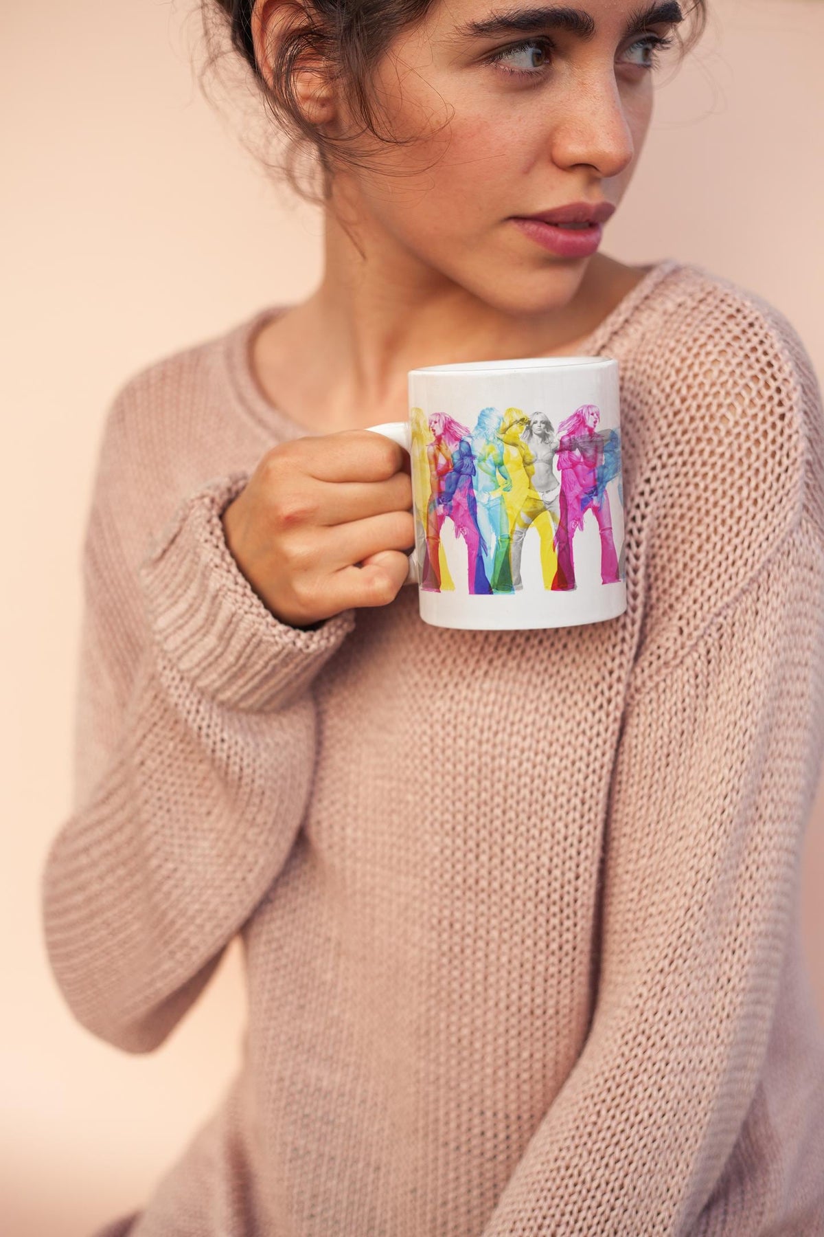 Britney Spears Rainbow Mug | Colorful Pop Music Fan Coffee Cup