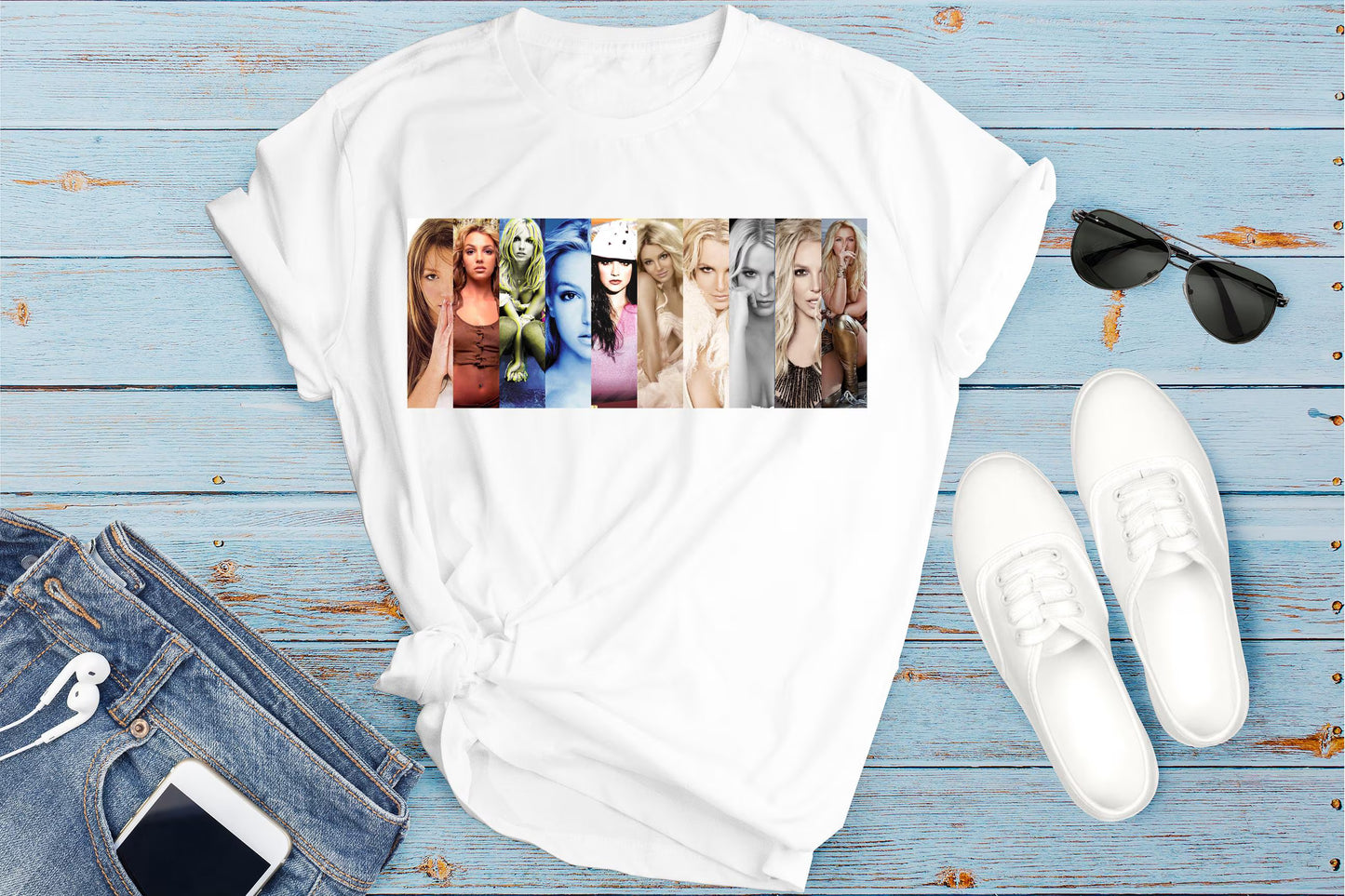 Britney Spears All Eras Album Cover T-Shirt