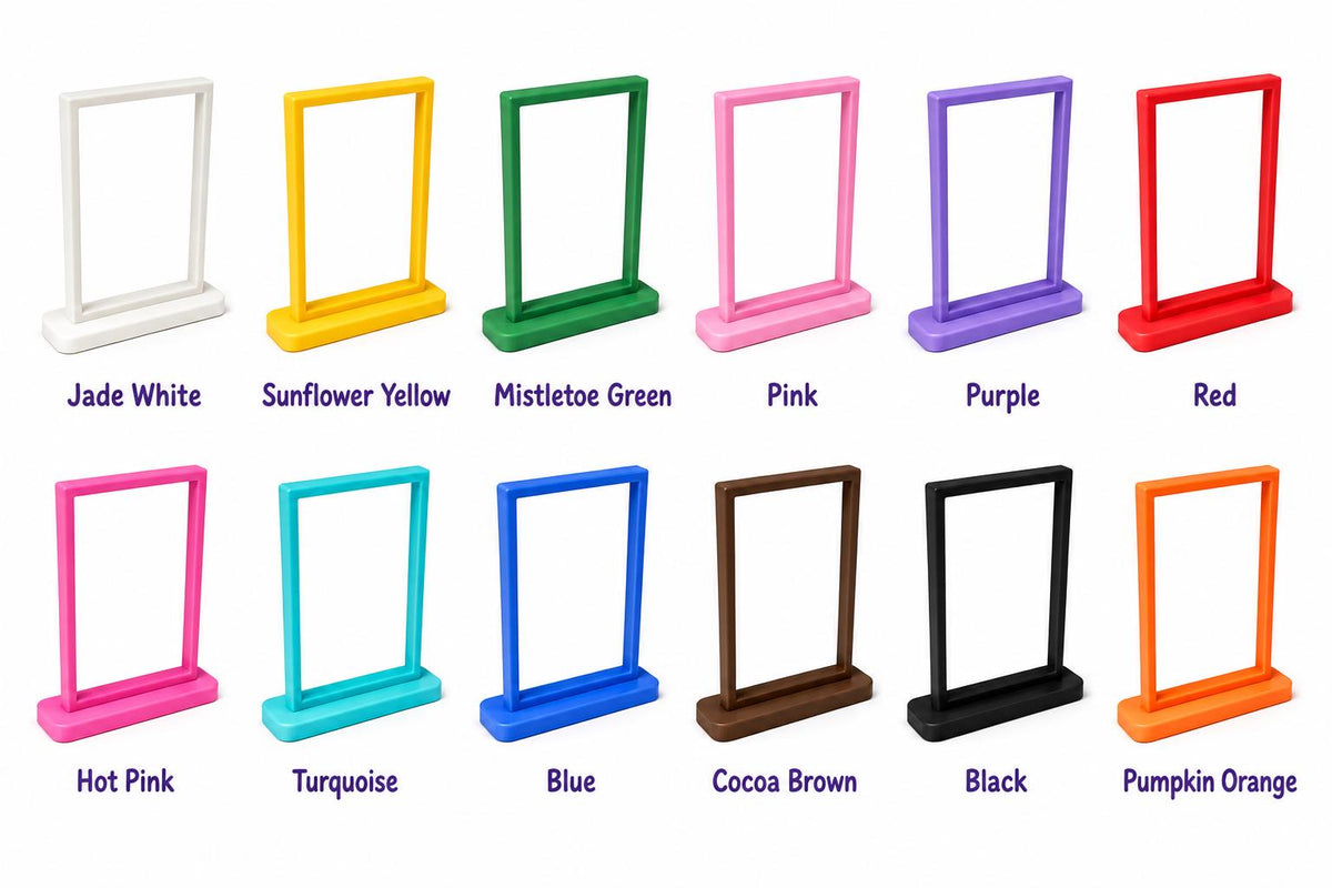 Pokemon Card Display Stand | TCG Card Frame Holder | Perfect Fit or Regular Sleeve Display | 3D Printed Card Stand | 12 Colours