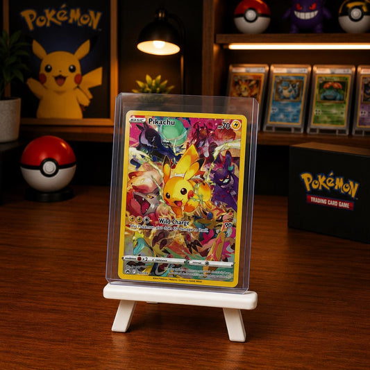 TCG Card Stand | Pokemon Card Display Easel | Top Loader & Sleeved Card Holder | Trading Card Display | 3D Printed Card Stand