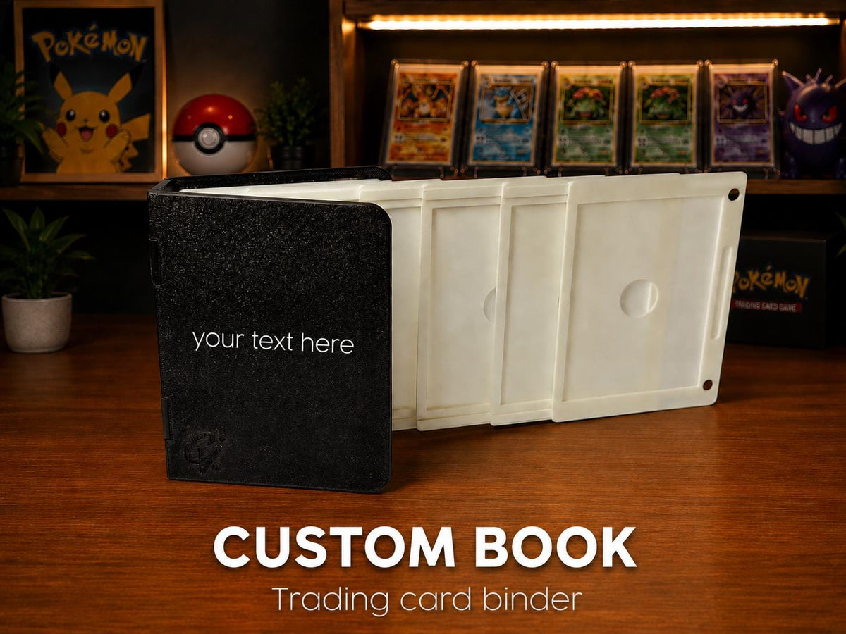 Personalised Toploader Binder | Custom Pokémon Card Binder | TCG Card Storage Book | Standard Top Loader Holder | 3D Printed Collector Gift