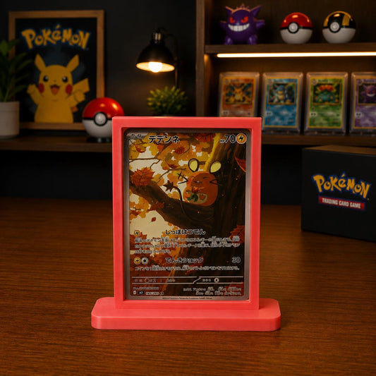 Pokemon Card Display Stand | TCG Card Frame Holder | Perfect Fit or Regular Sleeve Display | 3D Printed Card Stand | 12 Colours